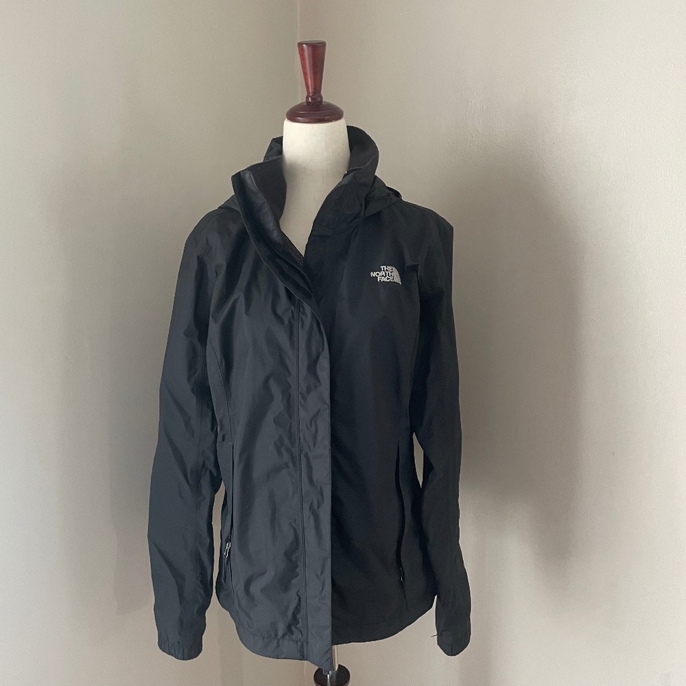 The North Face Black Hooded Rain Jacket